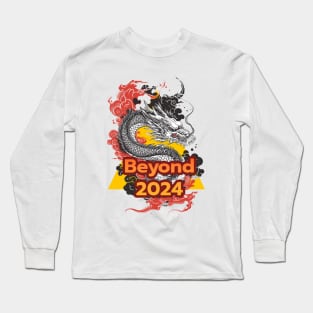 Chinese Dragon Beyond 2024: Pop Art Illustration Tee Long Sleeve T-Shirt